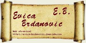 Evica Brdanović vizit kartica